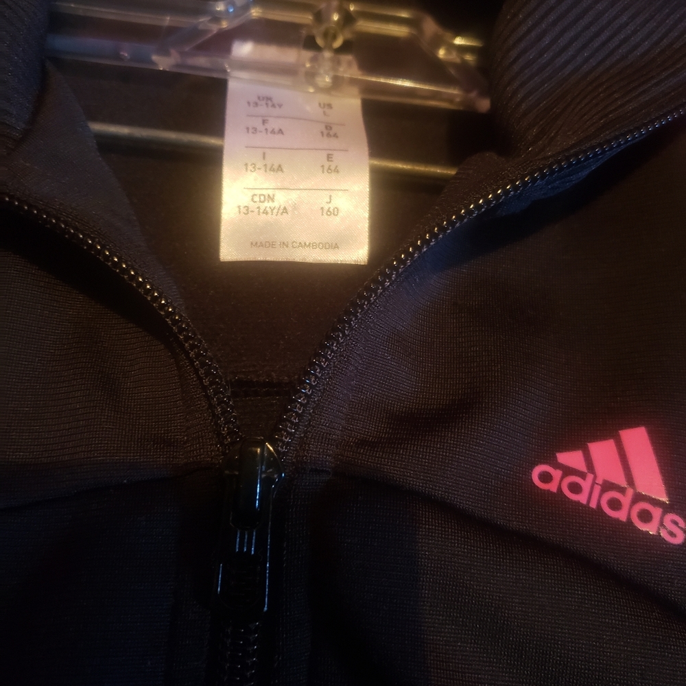 Adidas Pink Original Zip-Up Jacket - Picture 3 of 3